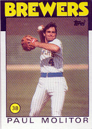 1986 Topps Baseball Cards      267     Paul Molitor